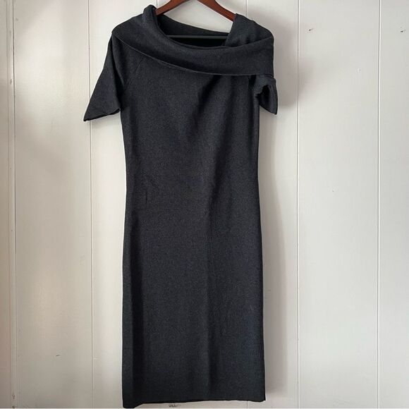 Cupcakes and Cashmere NWT Jason off the shoulder sweater dress heather gray M - Picture 1 of 6
